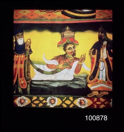 Bir Kıpti kilisesindeki Etiyopya freskinden detay, c.5-7. yüzyıl by Ethiopian